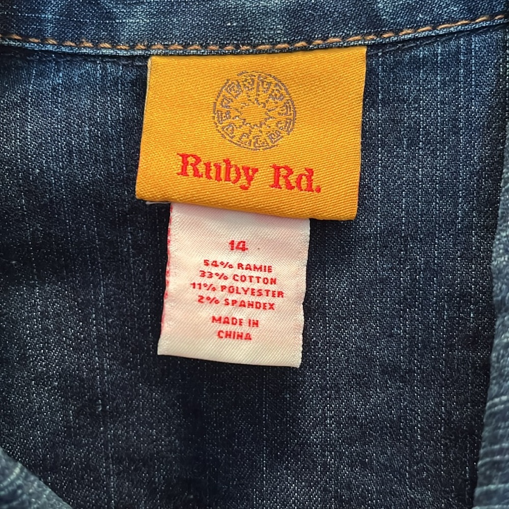 Ruby Rd. Embellished Zip front jacket - Picture 4 of 4